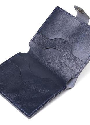 Зручне портмоне з натуральної шкіри shvigel 16507 синій4 фото
