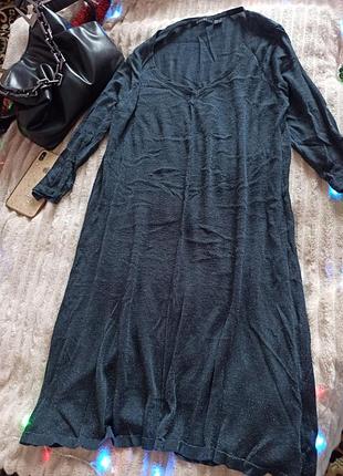 Сукня туніка блиск люрекс оверсайз