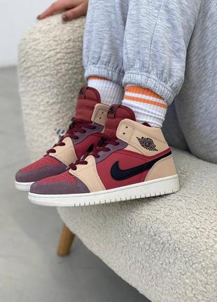 Nike air jordan retro 1 женские кроссовки найк аир джордан