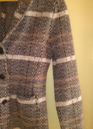 Шерстяной трикотажный пиджак/жакет/кардиган fontana (германия) 100% шерсть мериноса4 фото