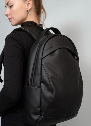 Женский рюкзак черного цвета от sambag вместительный, стильный и практичный3 фото