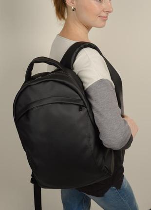 Женский рюкзак черного цвета от sambag вместительный, стильный и практичный4 фото
