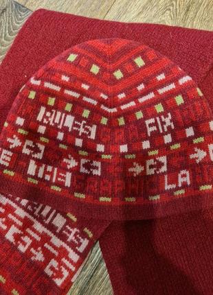 Теплый шерстяной комплект шапка+шарф размер xs (55).2 фото