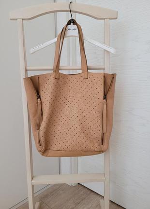 Шкіряна сумка-шопер