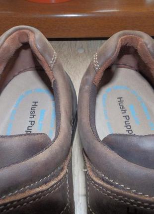 Туфли , полуботинки , мокасины hush puppies leather shoes на липучке5 фото