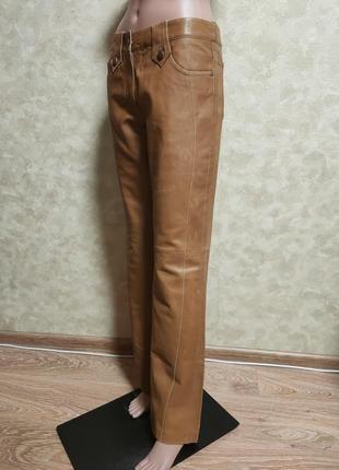 Mel & davis new york кожаные штаны кемел кожа наппа бежевые2 фото