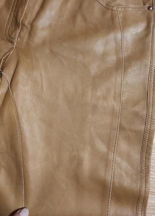 Mel & davis new york кожаные штаны кемел кожа наппа бежевые7 фото