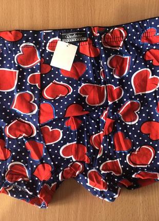 Трусы боксеры праздничные в сердечки