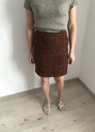 Твидовая юбка с подкладом шерсть