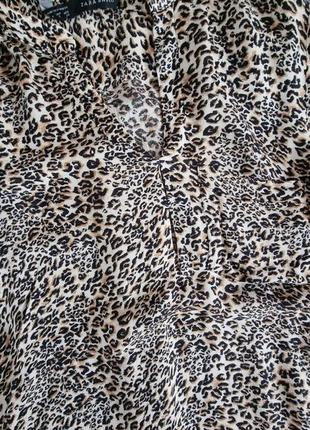Рубашка zara леопардовый принт вискоза2 фото