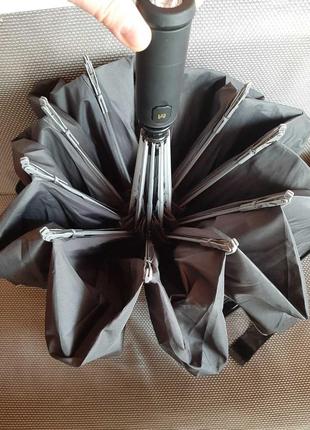 Автоматична парасолька з ліхтариком в ручці moorrlii +футляр8 фото