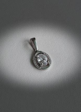 🔹️подвеска серебро кулон фианит белый