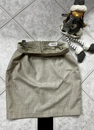 Бежева тепла спідниця benetton/ оригінал/ італія 🇮🇹