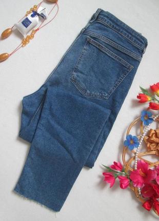 Шикарні стрейчеві джинси з необробленим краєм висока посадка denim co 🍒🍓🍒6 фото