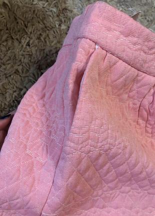 Очень красивая розовая тёплая юбка stradivarius8 фото