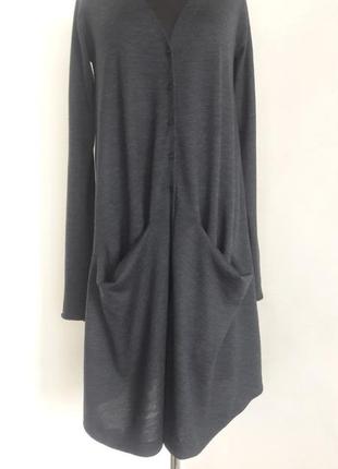 Эксклюзивный шерстяной длинный кардиган/платье от cos, xs