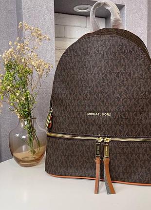 Кожаный рюкзак michael kors brown