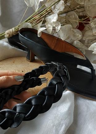 Колье из натуральной кожи "косичка"