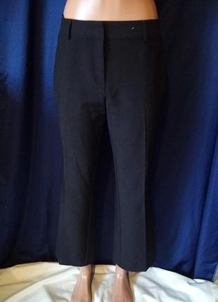 Укороченные деловые брючки кюлоты костюмная ткань офисные