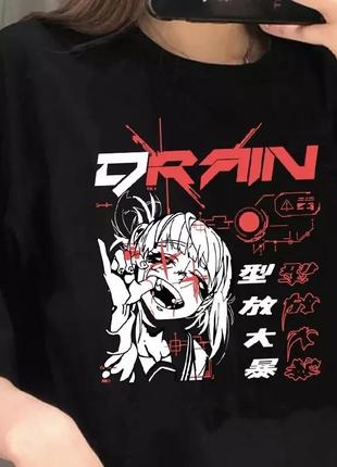 Аниме унисекс футболка в японском стиле харадзюку1 фото