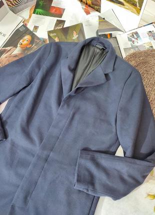 Темно-синє , легке , подовжене пальто від livergy2 фото