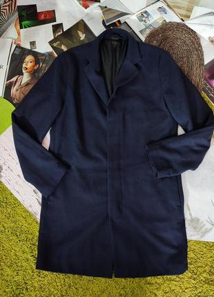 Темно-синє , легке , подовжене пальто від livergy1 фото