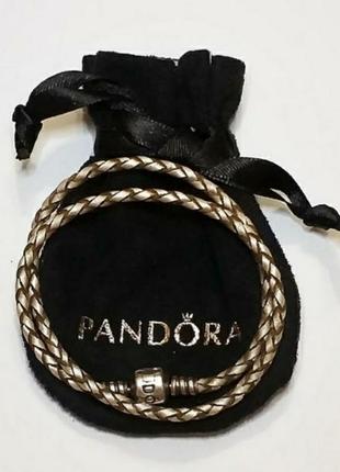 Pandora кожаный браслет2 фото