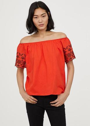Топ с вышивкой h&m 0613465004