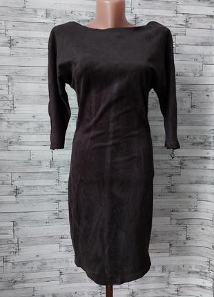 Платье atmaze замшевое черное с молнией6 фото