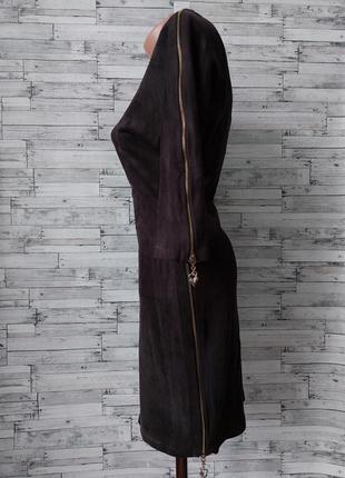 Платье atmaze замшевое черное с молнией7 фото