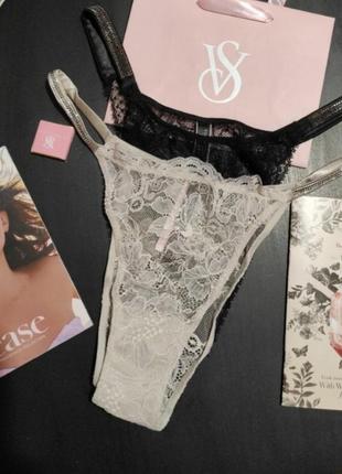 Набор трусики бразилиан премиум коллекции со стразами р.м💕victoria's secret виктория сикрет вікторія сікрет оригинал