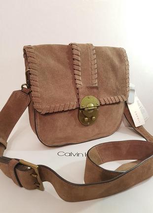 Шикарная замшевая сумка crossbody esprit3 фото