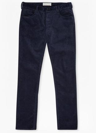 Нові джинси слім вельветові темно-сині w32 l33 'french connection' (нюанс)