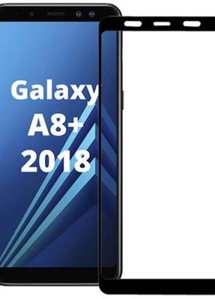 Защитное стекло 9d для samsung galaxy a8 plus 2018 a730 (black)1 фото