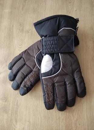 Фирменные мужские лыжные спортивные перчатки thinsulate , германия.  размер 10