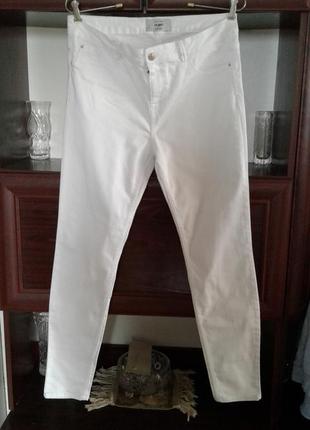 Джинси штани стрейчеві білі скінні new look батал
