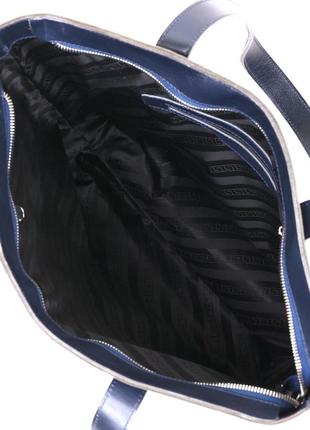Вместительная женская сумка-шоппер shvigel 16369 синий4 фото