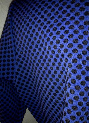 Шикарная синяя фактурная  блуза,туника,50-52разм.,mamas&papas,пог-53-60см.4 фото