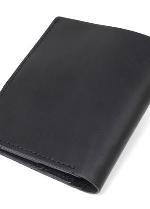Матовое мужское портмоне из натуральной кожи shvigel 16495 черный2 фото
