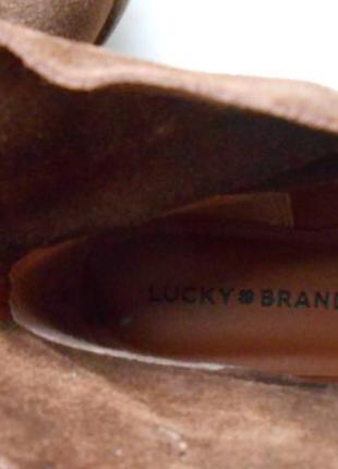 Lucky brand ботинки рыжие из натуральной замши 37 на низком каблуке2 фото