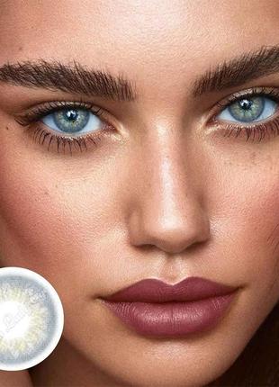 Кольорові лінзи сірі dna taylor grey coloured. підходять для світлих і темних очей (опт і роздріб)