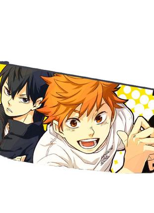 Пенал школьный аниме волейбол двухсторонний 22х11 см (pn_0112)