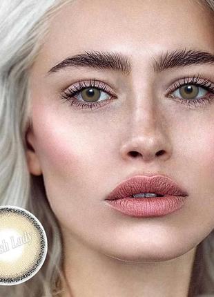 Лінзи кольорові для очей (є опт) коричневі карі mia natural brown підходять для світлих очей