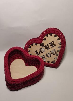 Коробка-серце, подарункова коробка, подарунковий бокс, подарунок до дня святого валентина8 фото