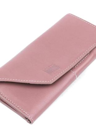 Превосходный кожаный женский кошелек grande pelle 11577 розовый1 фото