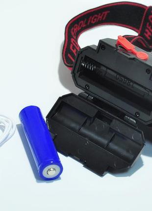 Акумуляторний налобний ліхтар x-balog kx-1805 налобний ліхтарик світлодіодний8 фото