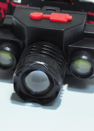 Акумуляторний налобний ліхтар x-balog kx-1805 налобний ліхтарик світлодіодний3 фото