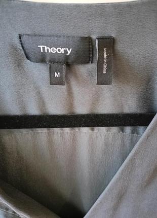Theory,темно-серая, шовковая рубашка,размер m-l.3 фото