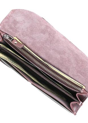 Превосходный кожаный женский кошелек grande pelle 11577 розовый5 фото