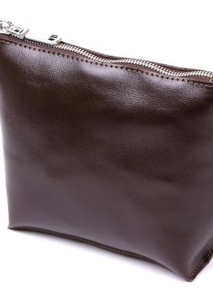 Невелика шкіряна сумочка shvigel 16414 коричневий